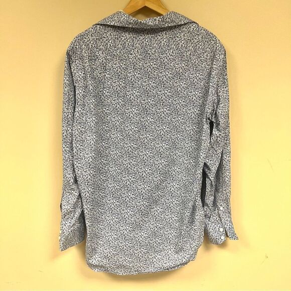 Thomas Dean flowered button down with contrast Sz L - Picture 5 of 7